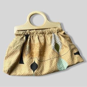 Elegant Beige Patterned Handbag